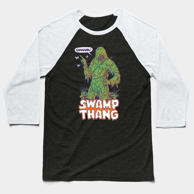 Swamp Thang Baseball T-Shirt by Hillary White Rabbit